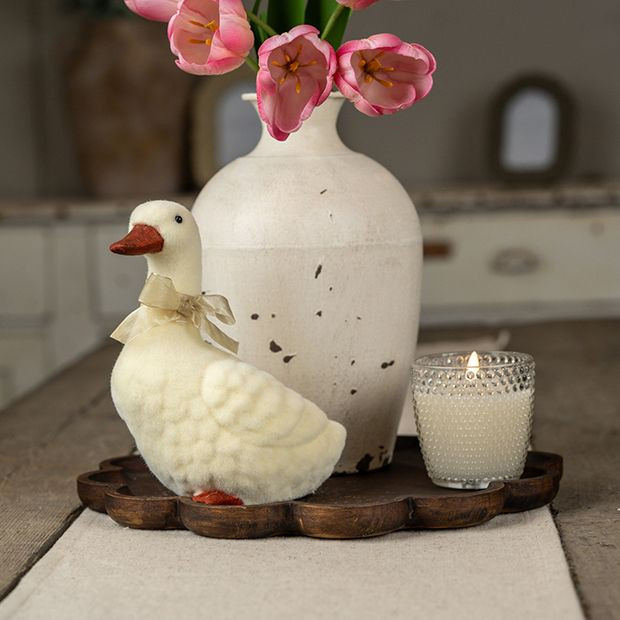 Cottage Hearth Cream Duck Figure | Antique Farm House