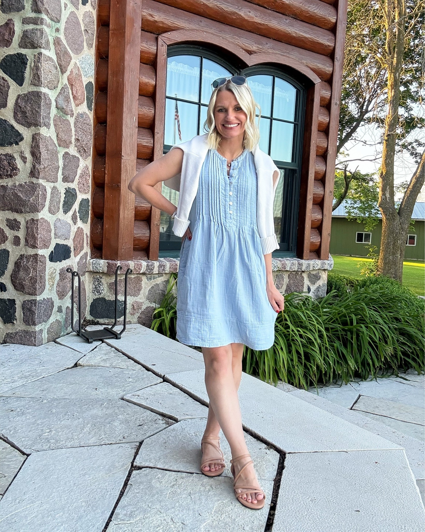 What I wore for family photos! I love this gauze swing dress from @Quince

#LTKootd #LTKOver40 #LTKSeasonal
