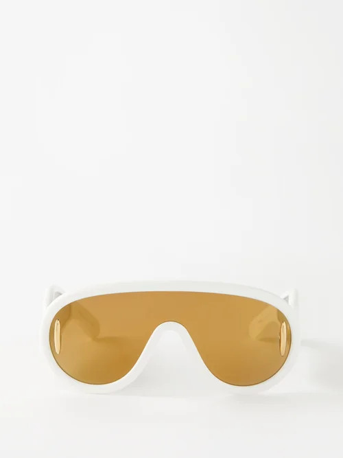 Loewe Eyewear - X Paula's Ibiza Wave Mask Sunglasses - Womens - Ivory | Matches (UK)