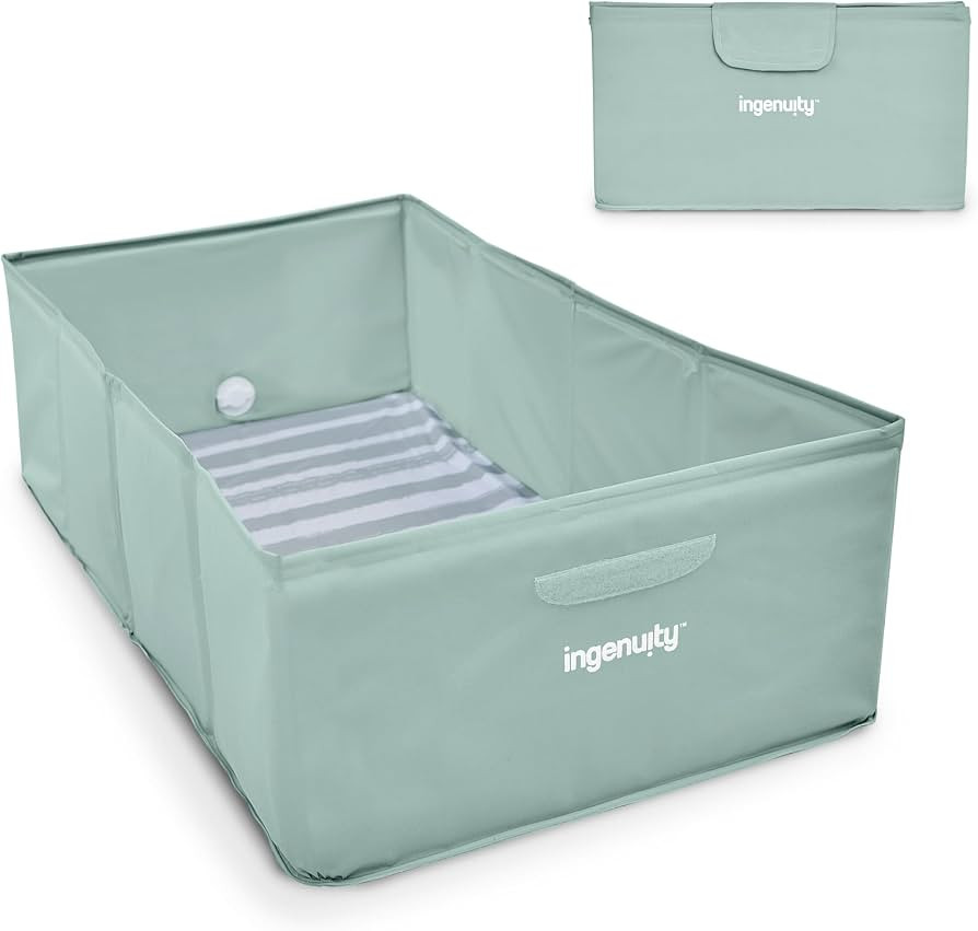 Ingenuity Tuckaway Toddler Folding Tub, Converts Shower to Tub, Folds to Store, Easy to Clean, No... | Amazon (US)