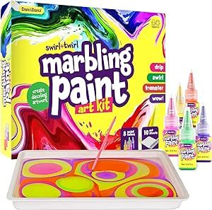 Marbling Paint Art Kit for Kids - Arts and Crafts Gifts for Girls & Boys Ages 6-12 Years Old - Cr... | Amazon (US)