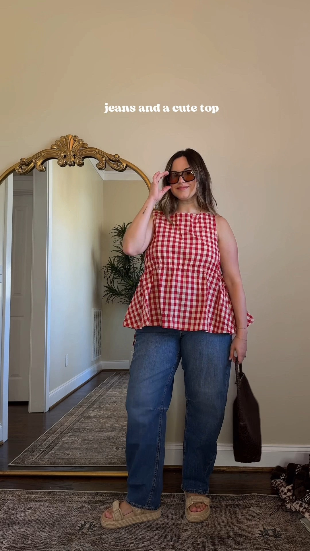 Top is a large, jeans size 12

#LTKootd #LTKSaleAlert #LTKMidsize