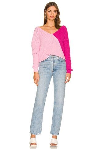 superdown Trish Knot Sweater in Pink & Hot pink from Revolve.com | Revolve Clothing (Global)