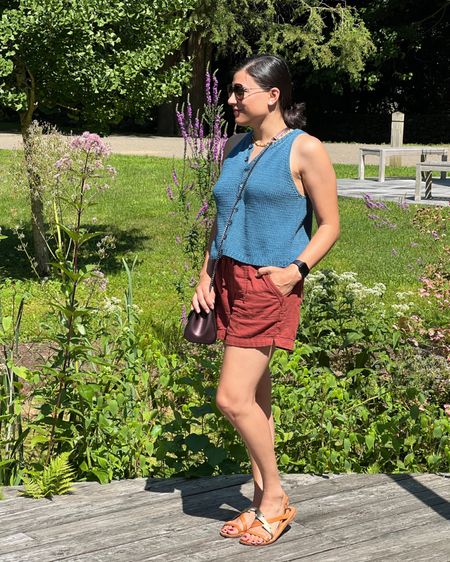 An outfit featuring a Summer staple and great color combo is #nowontheblog. My grandmother made this sweater for my mom and she passed it down to me 10-ish years ago.

#LTKstyletip #LTKshoecrush #LTKunder100