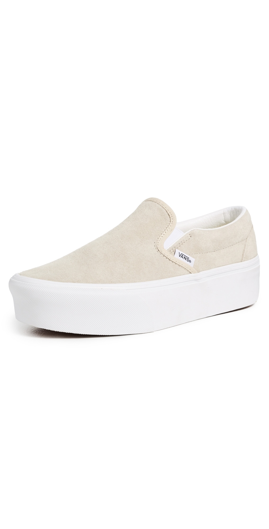 Vans Classic Slip On Stackform Sneakers Nubuck Oatmeal M 7/ W 8.5 | Shopbop