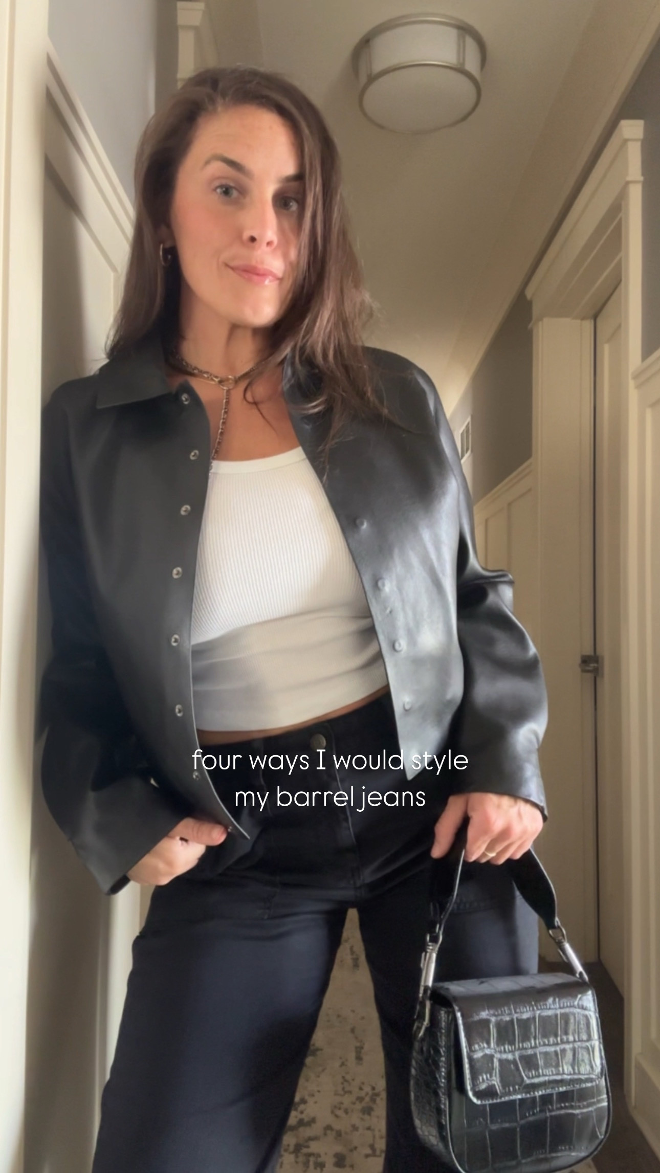 Four ways I would style my barrel jeans.. loving these from #gap - they’re lightweight, easy throw on and go, versatile, come in multiple colors, come in different lengths, under $100.. I love them 
#styleinspo #styleguide 

#LTKStyleTip #LTKFindsUnder100 #LTKMidsize