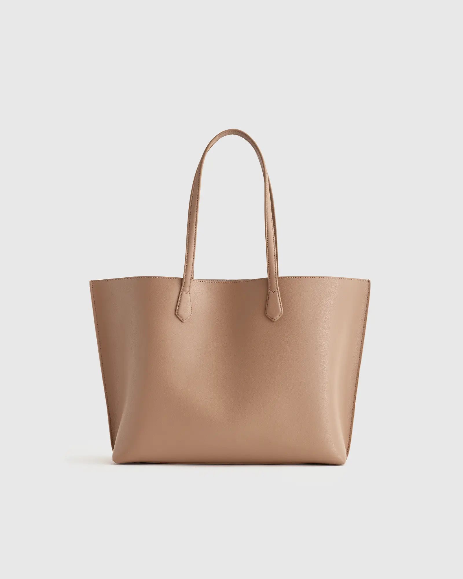 Italian Leather Triple Compartment Shopper Tote | Quince