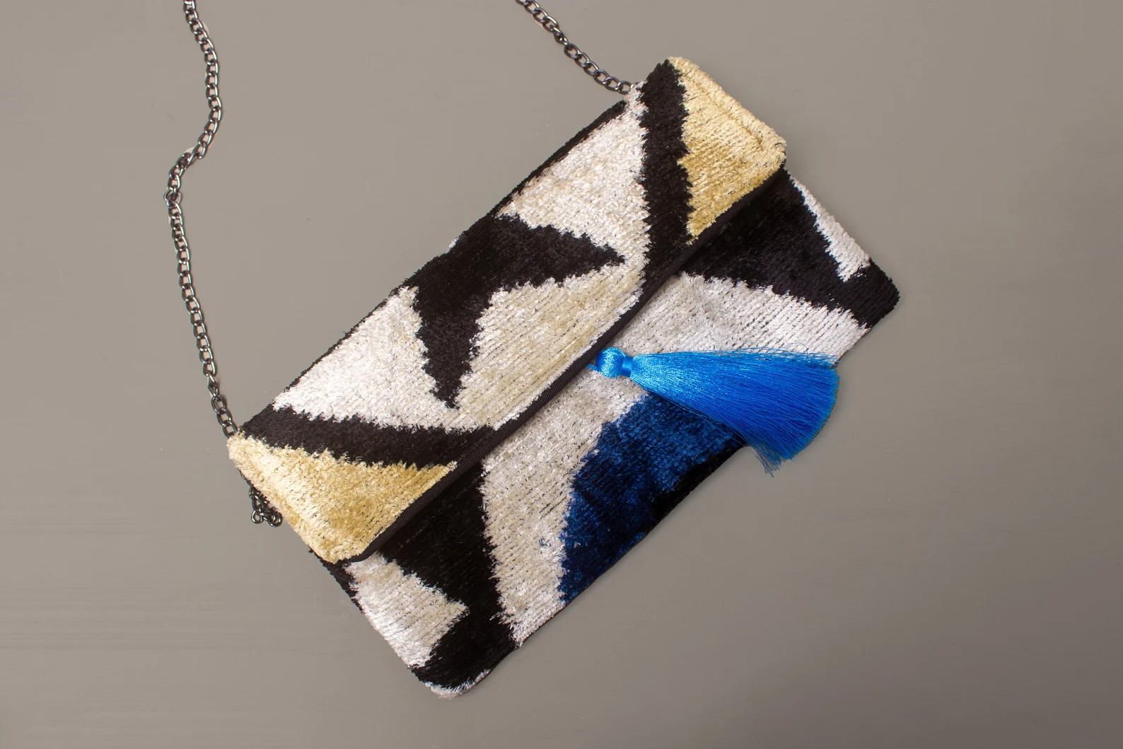 Evil Eyes Ikat Bag,cream Navy Clutch,tassels Clutch Bags,bride Clutches,clutch Bags Patterned,gif... | Etsy (US)