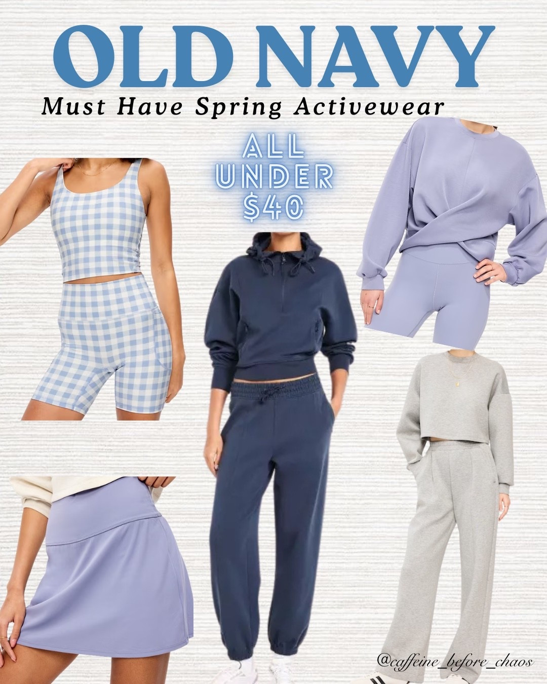 🛍️ TO SHOP
✨ Follow me + Like this post + type NAVY and I’ll send the links

✨ Or tap my LTK link in bio

Okay Old Navy did not have to go this hard for spring.

These activewear sets, sweat sets, and easy mom outfits are so good and all under $40.

The gingham workout set, the soft jogger set, the wrap sweatshirt, the athletic skirt… this is everyday busy mom life but make it cute.

If you love affordable activewear, comfy spring outfits, and throw on and go mom style, this Old Navy haul is a win.

#OldNavyStyle #OldNavyActivewear #SpringActivewear #MomStyle #AthleisureOutfit #AffordableFashion #ComfyMom #CasualSpringOutfits #LTKFashion

I may earn a commission from links. Thank you for supporting my content 🫶🏻


#LTKOver40 #LTKfitnessgoals #LTKmomlife