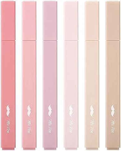 Mr. Pen- Aesthetic Highlighters, 6 pcs, Chisel Tip, Vintage Colors, No Bleed Bible Highlighter Pa... | Amazon (US)
