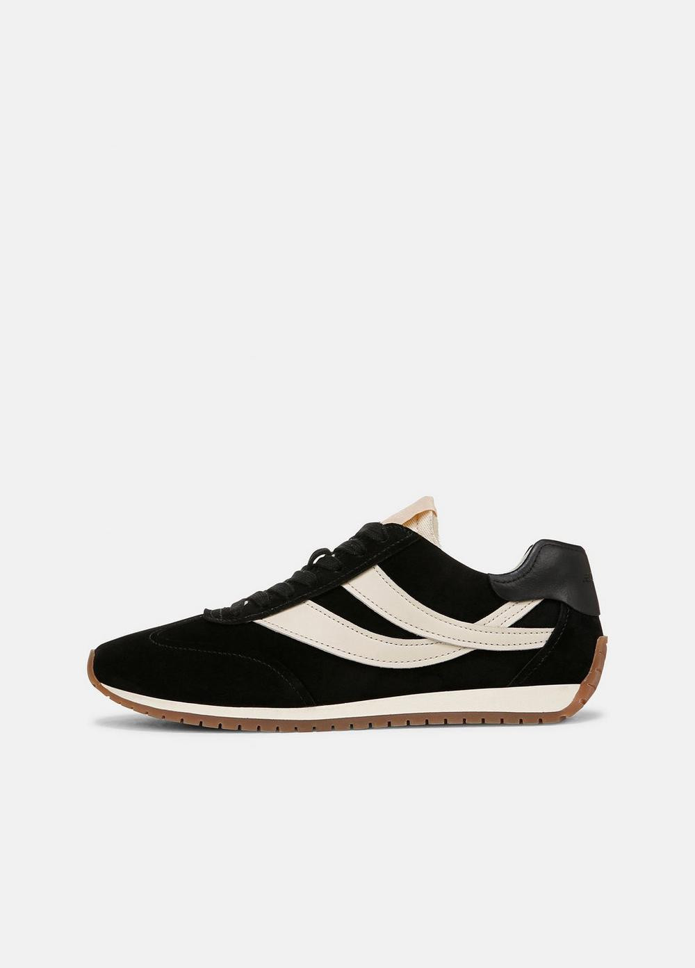 Women's Oasis Suede And Leather Runner Sneaker, Black, Size 6.5 Vince | Vince LLC