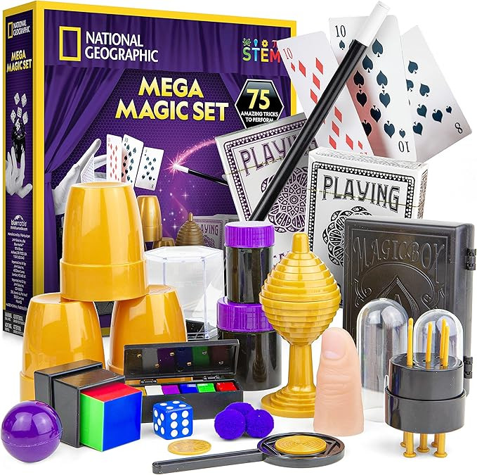 NATIONAL GEOGRAPHIC Mega Magic Set - More Than 75 Magic Tricks for Kids to Perform with Step-by-S... | Amazon (US)