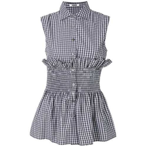 Jourden sleeveless gingham shirt - Grey | Farfetch EU