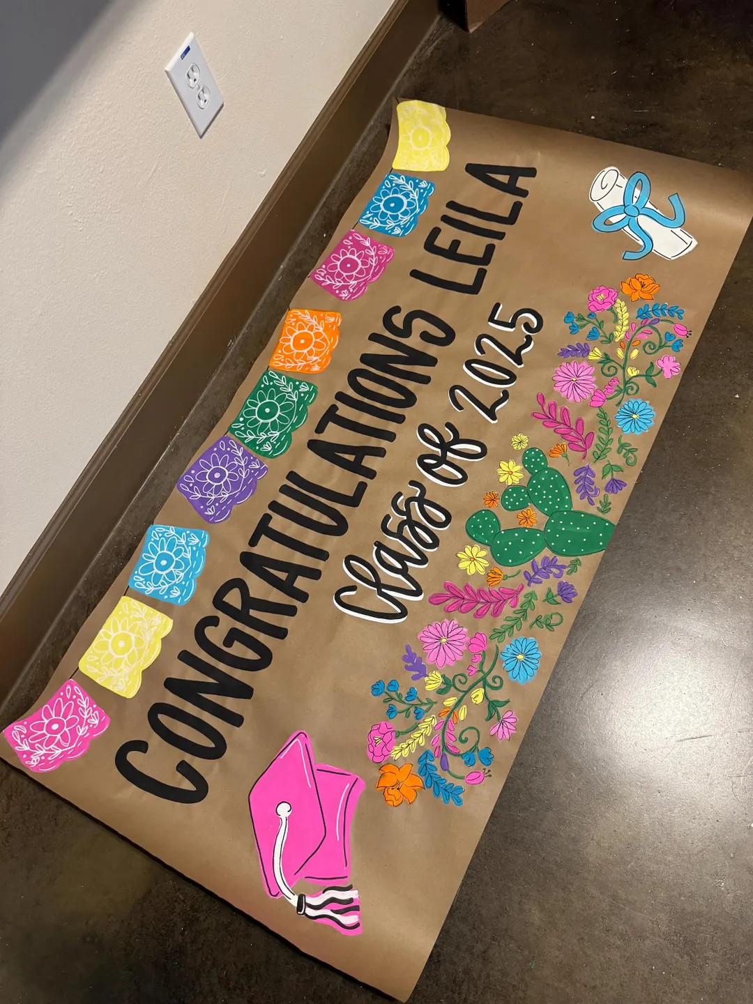 Custom Hand-Painted Fiesta Party Banner Fiesta Birthday Fiesta Graduation Party Sign | Etsy (Global)