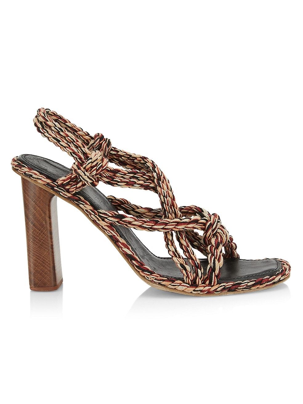 Uma Twisted-Rope High-Heel Slingback Sandals | Saks Fifth Avenue