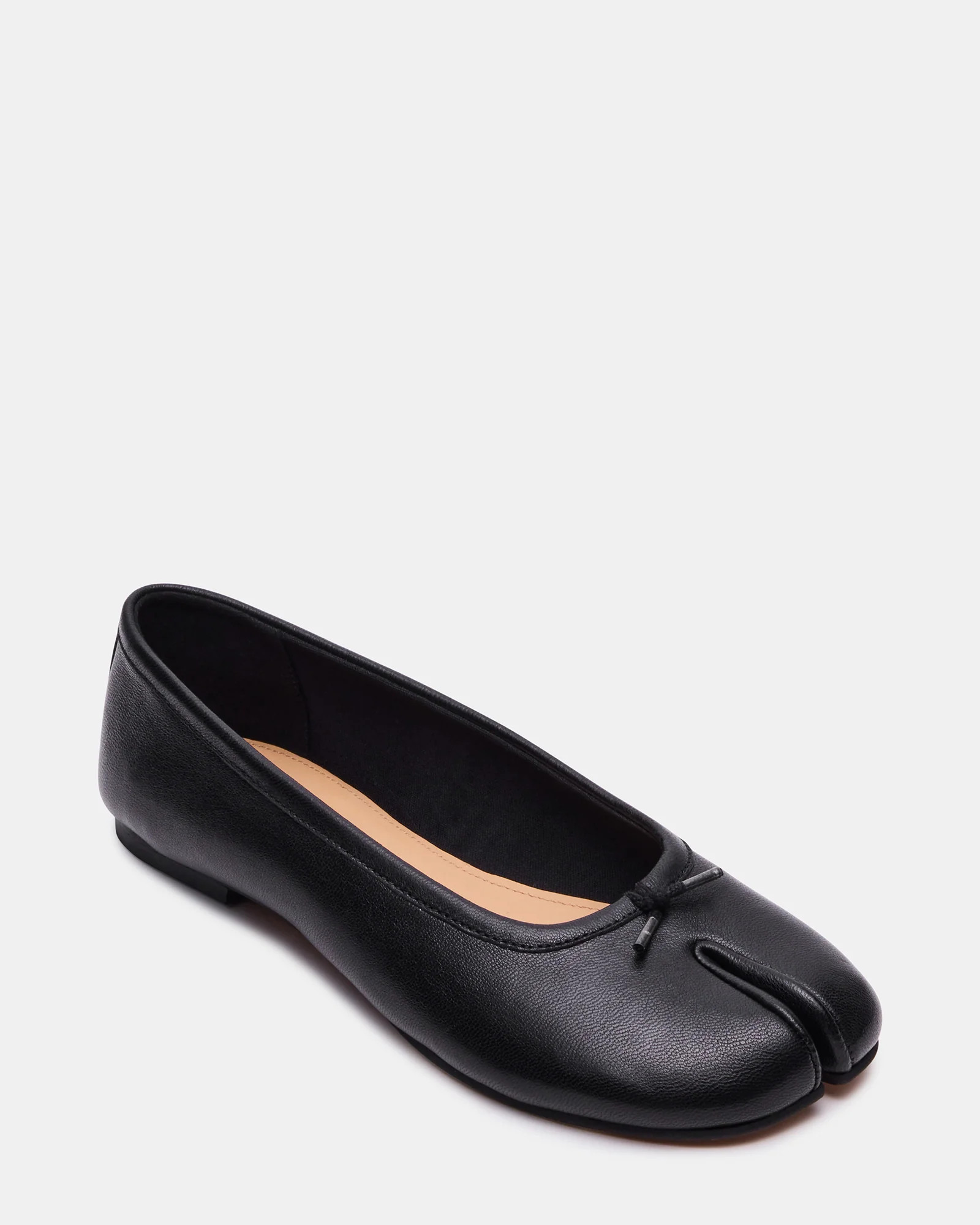 CALICO Black Leather Split Toe Tabi Women's Ballet Flat | Steve Madden (US)