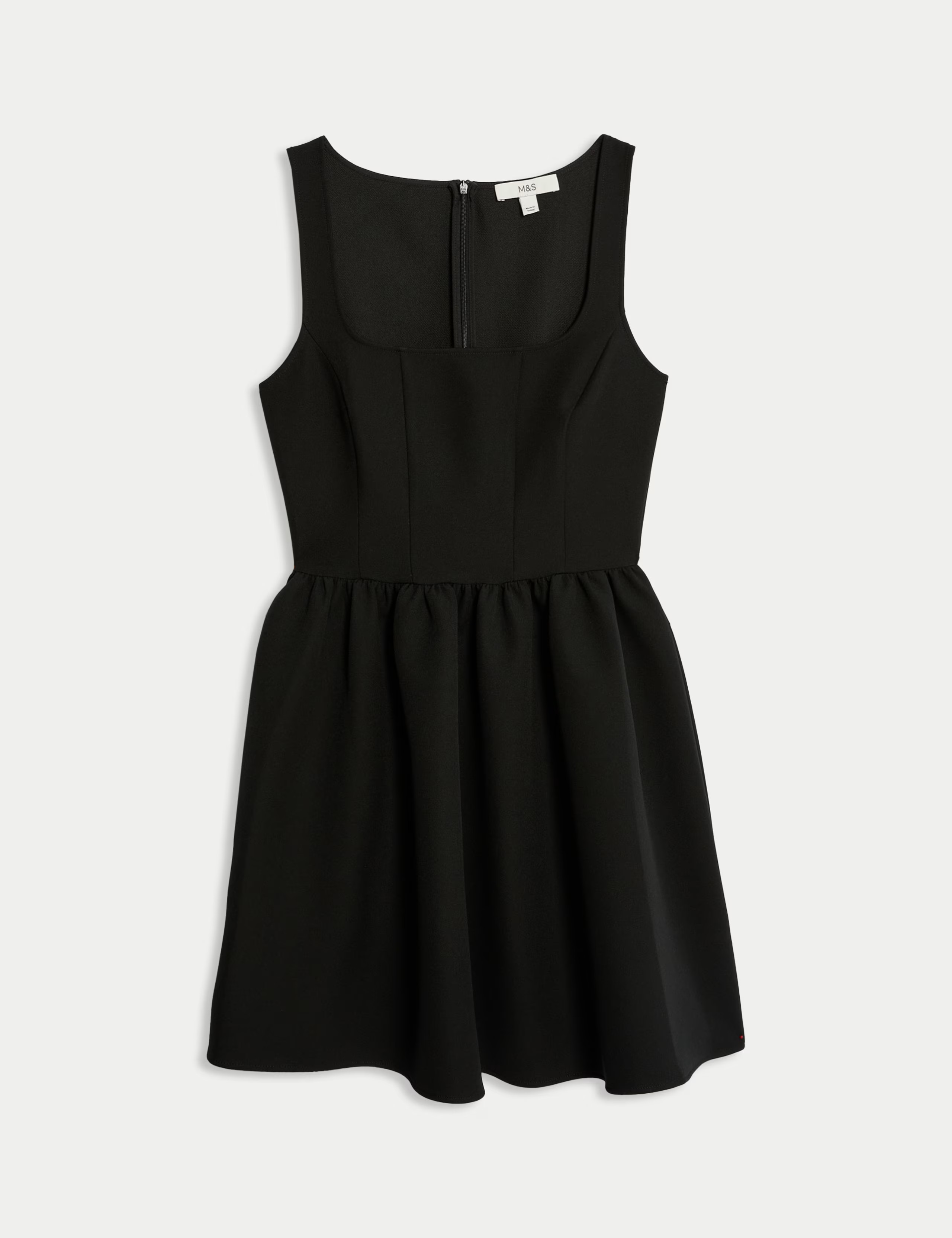 Square Neck Mini Waisted Dress | M&S Collection at M&S | Marks & Spencer (UK)