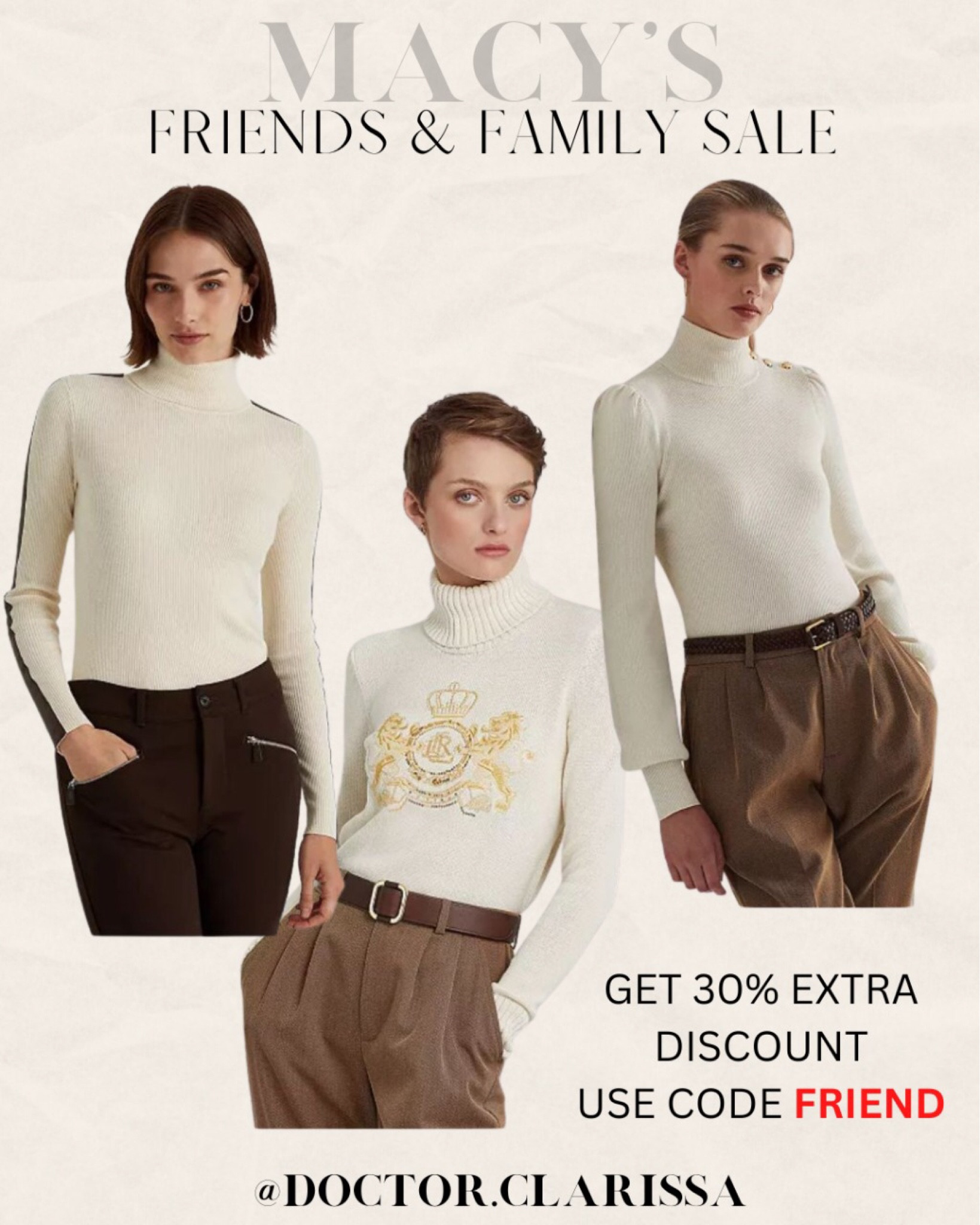 Macy’s Friends & Family amazing Sale!
Use Code: FRIEND 
To get extra 30% off

#LTKHoliday #LTKstyletip #LTKsalealert