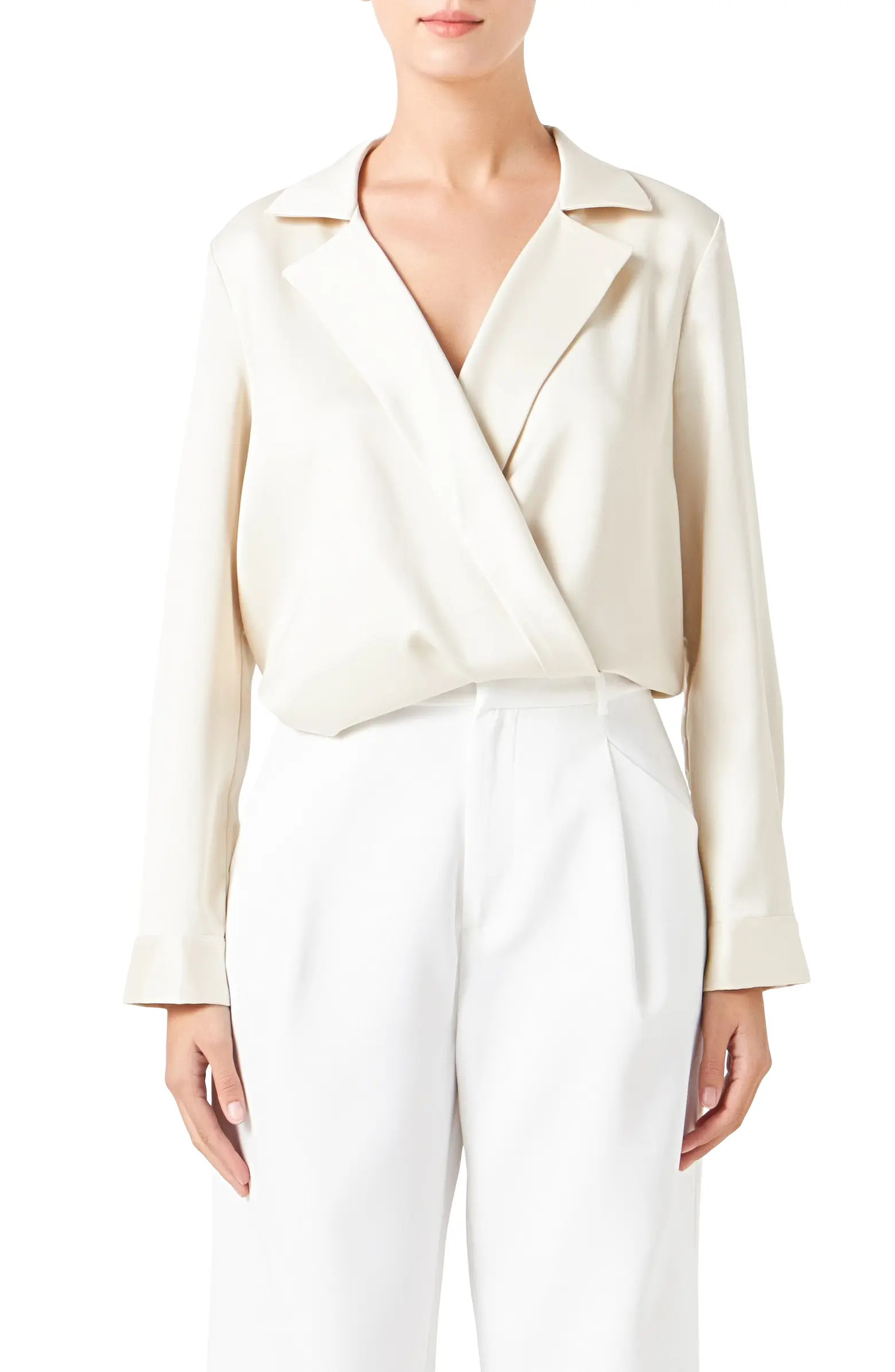 Satin Wrap Shirt | Nordstrom