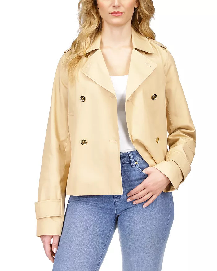 Michael Kors Cropped Twill Peacoat Women - Bloomingdale's | Bloomingdale's (US)