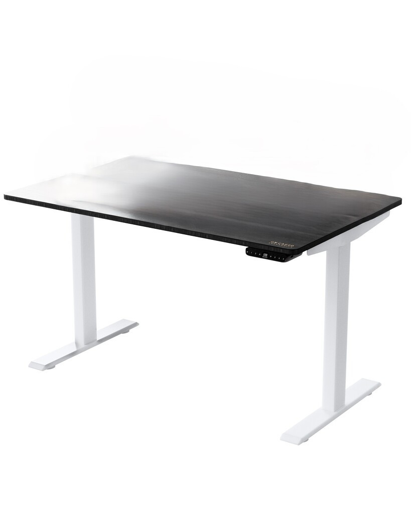 30 Inch Adjustable Stainless Steel Standing Desk In Black and White | 1stopbedrooms