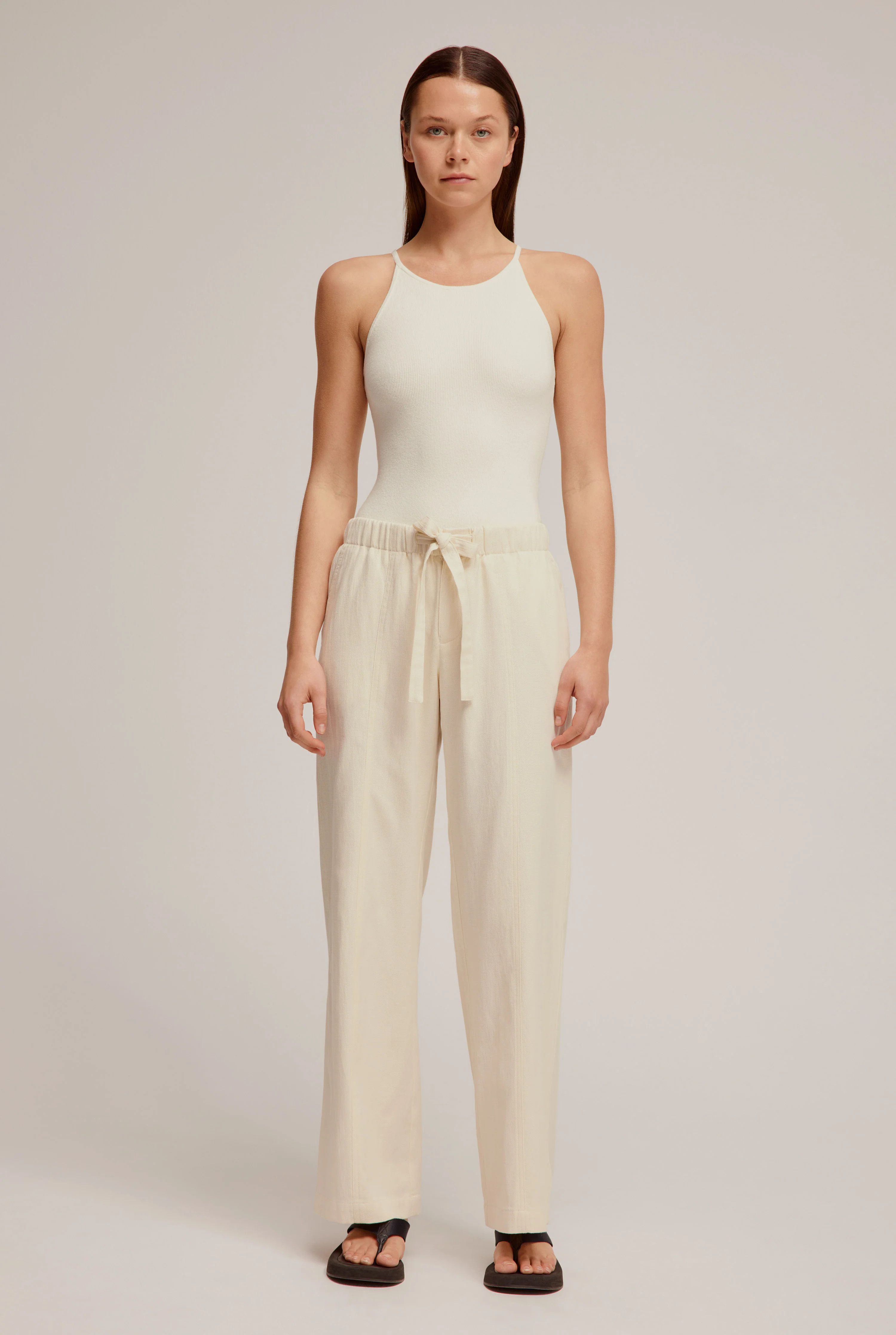 Relaxed Panelled Trouser in Off White | Venroy | Premium Leisurewear designed in Australia | Venroy AU
