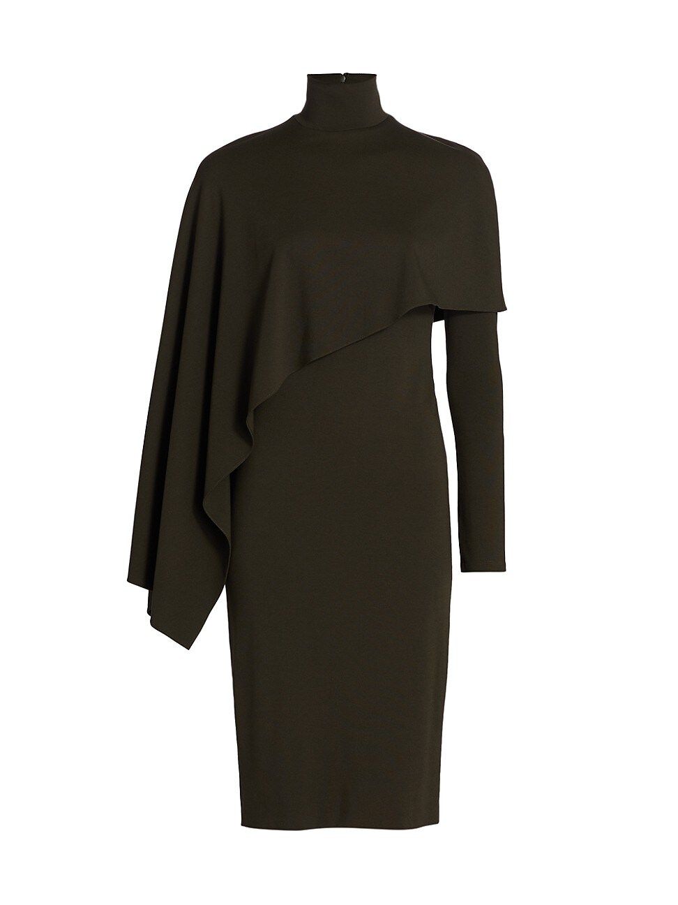 Halston Women's Layla Drape Overlay Sheath Dress - Dark Olive - Size 14 | Saks Fifth Avenue