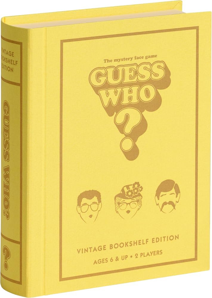 WS Game Company Guess Who? Vintage Bookshelf Edition, Linen Wrapped Book Box & Slipcase, Inspired... | Amazon (US)