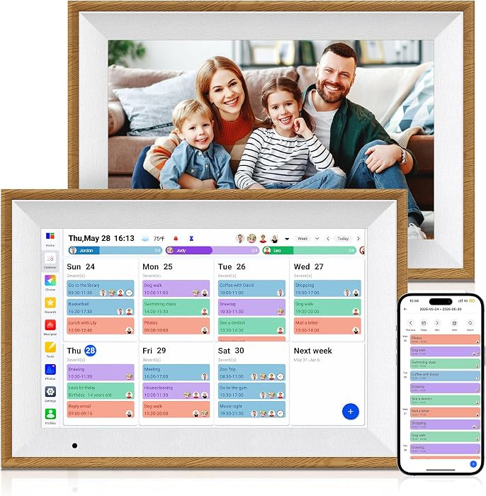 Digital Calendar, 10.1 Inch Electronic Calendar for Family Schedules, Smart Touchscreen Interacti... | Amazon (US)