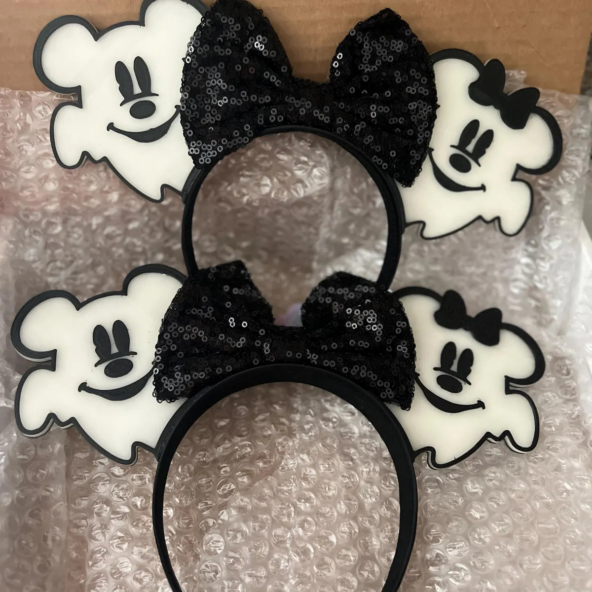 Glow-in-the-Dark Ghost Mouse Ear Headband Halloween | Etsy (Global)