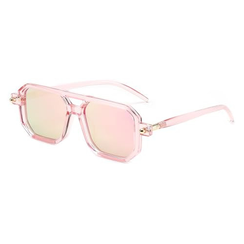 FEISEDY Vintage Square 70s Flat Aviator Sunglasses Women Men Classic Retro Stylish Frame UV400 Sunglasses B2622 | Amazon (US)
