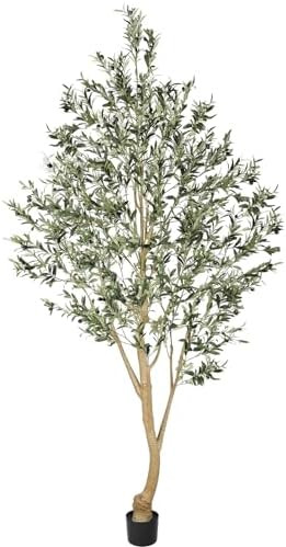 Realead Tall Faux Olive Tree 9ft - Realistic Large Silk Olive Tree Artificial Indoors - Fake Oliv... | Amazon (US)