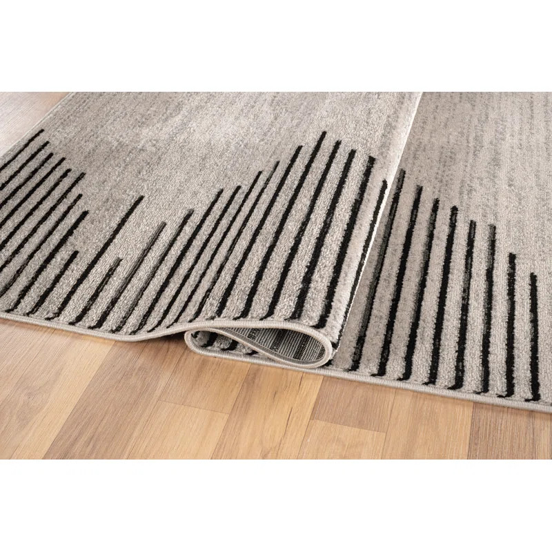 Damarcus Geometric Cream/Black/Gray Area Rug | Wayfair North America