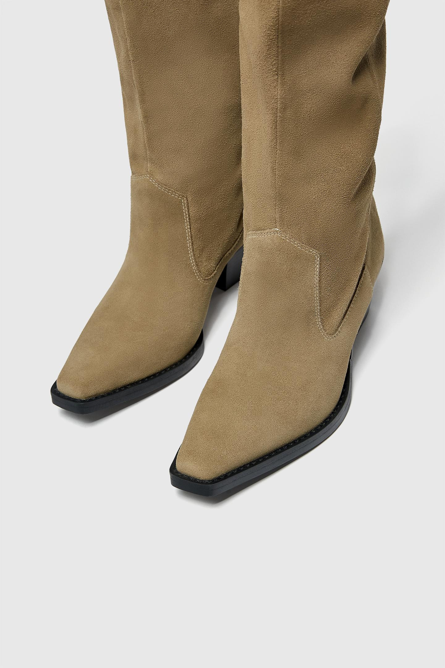 Leather cowboy boots | PULL and BEAR UK