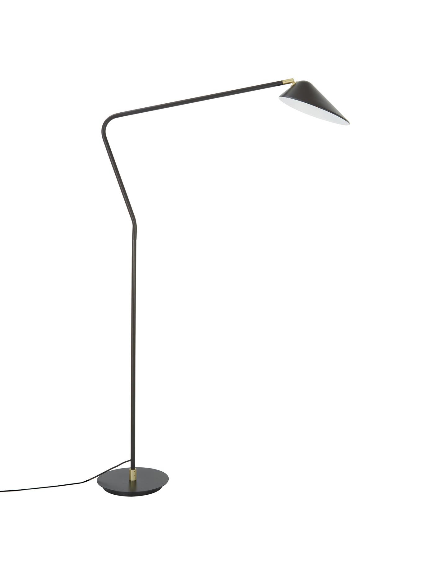 Large reading lamp Neron with gold decor in black | WestwingNow EU