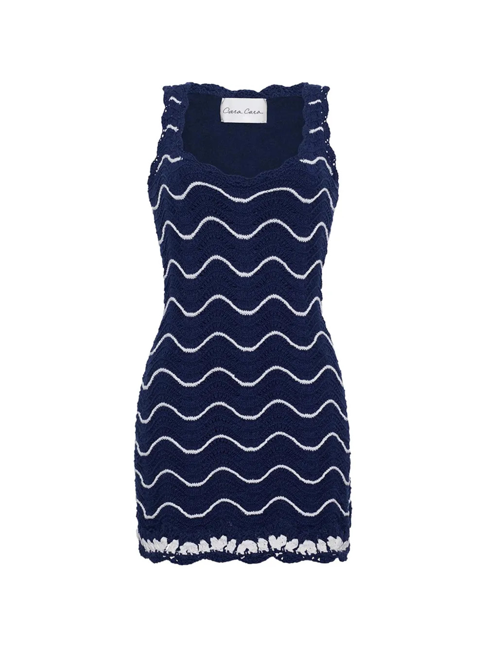 Orel zigzag-knit cotton mini dress | Farfetch Global
