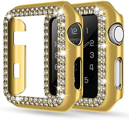 adepoy Apple Watch Case 44mm Series 6/5/4 SE Bling Rhinestone Apple Watch Protective Case Bumper ... | Amazon (US)