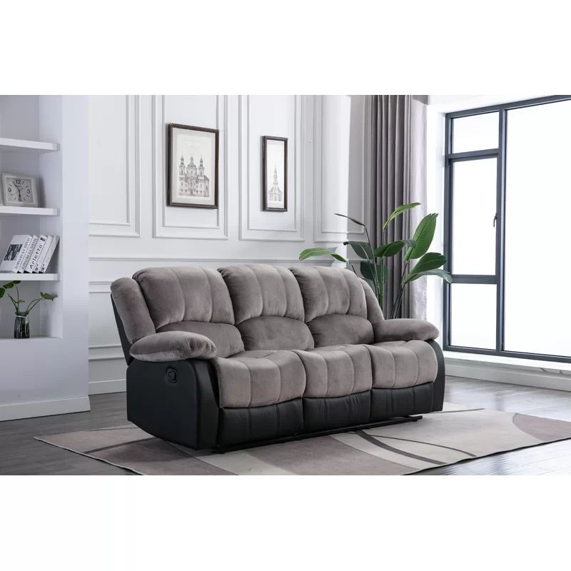Montevallo 84'' Faux Leather Pillow Top Arm Reclining Sofa | Wayfair North America