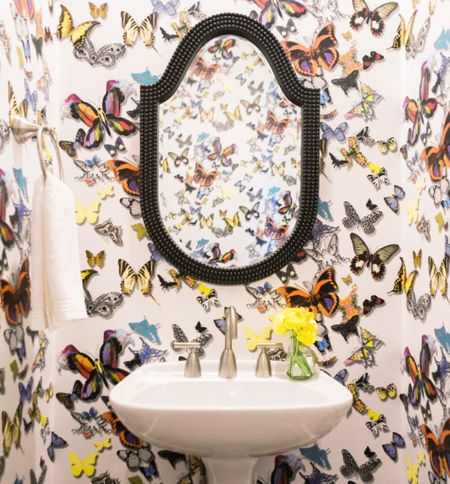 It's all rainbows and butterflies when you have wallpaper details in your bathroom AND on your bookshelf. 🦋🌈

#LTKSeasonal #LTKStyleTip #LTKHome