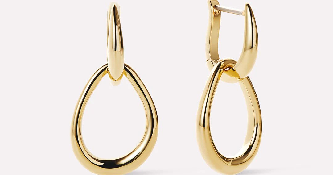 Gold Drop Earrings - Sage | Ana Luisa