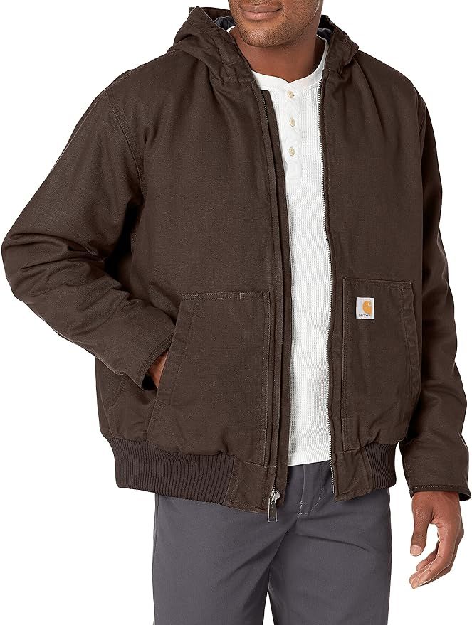 Carhartt Men's Loose Fit Washed Duck Insulated Active Jacket | Amazon (US)