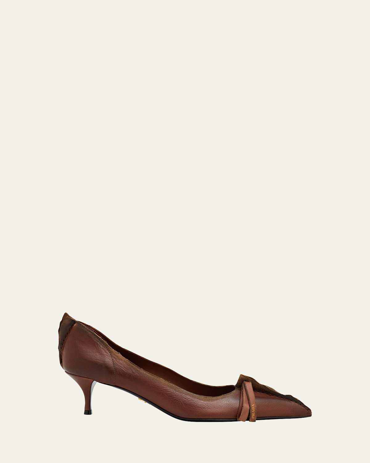 Distressed Leather Pointed-Toe Pumps | Bergdorf Goodman