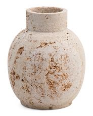 10in Travertine Stone Vase | Marshalls