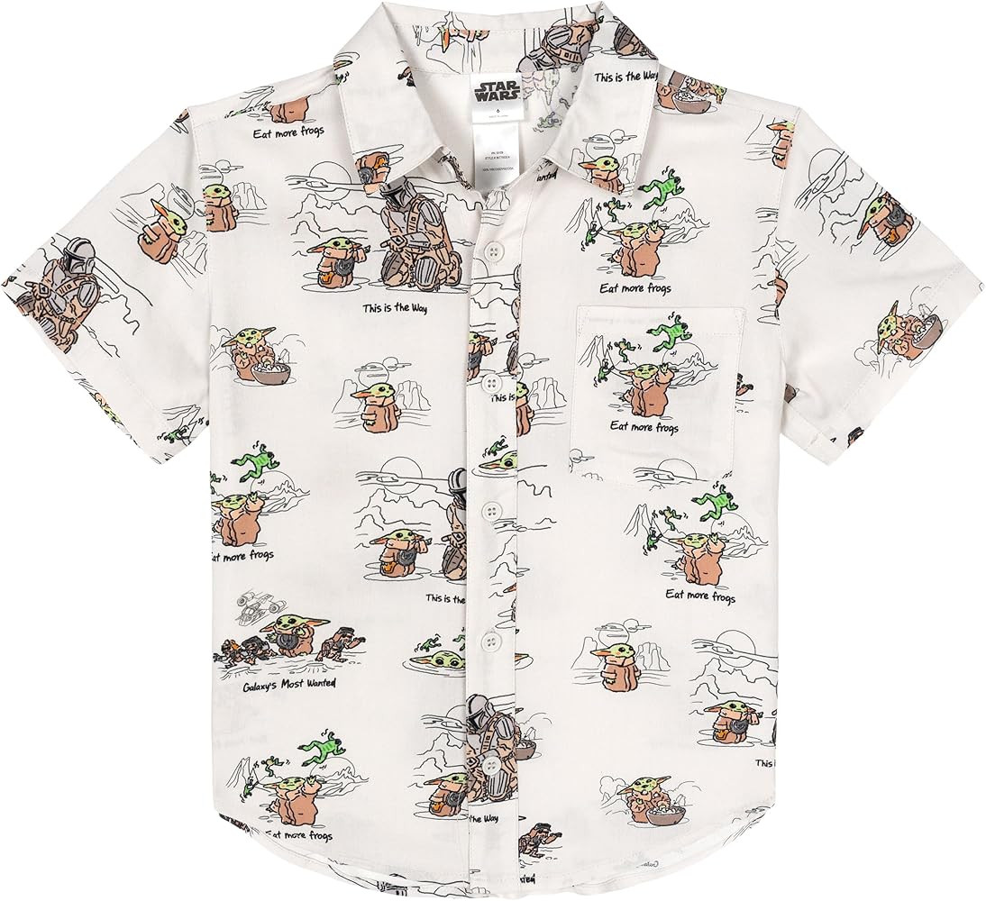 STAR WARS Hawaiian Button Down Dress Shirt Toddler to Big Kid Sizes (2T - 18-20) | Amazon (US)