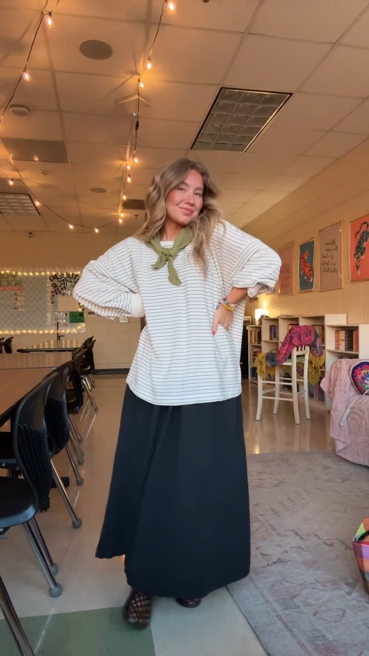wearing a black a line midi dress underneath and these jelly flats come in so many colors! I got this top in XXL btw

#LTKootd #LTKdayinmylife