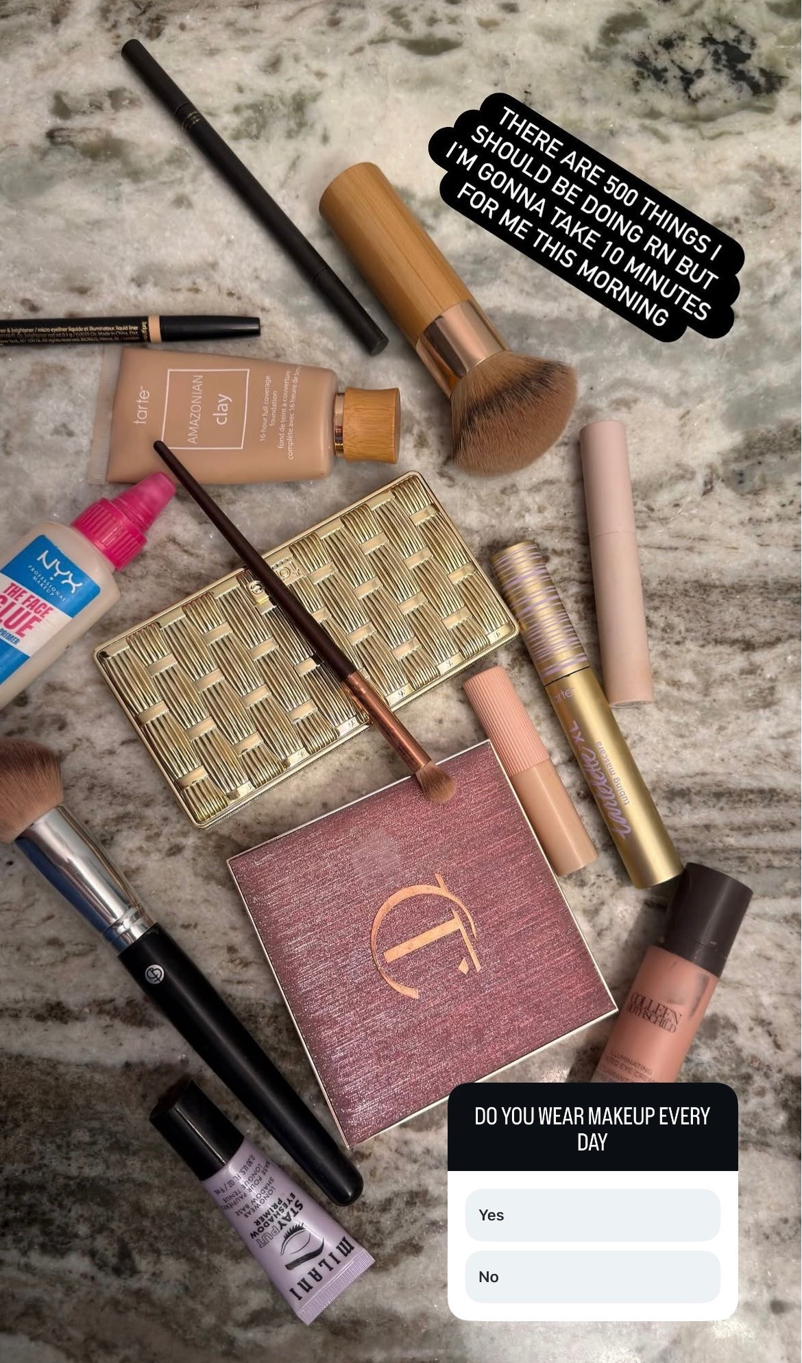 There are 500 things I should
be doing but I took 10 mins for me this morning and did my makeup. @ulta @Tarte 

#LTKBeauty #LTKgrwm #LTKselfcare