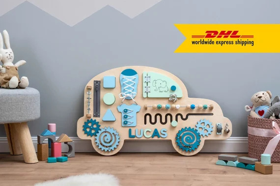 Toddler Busy Board Car / Natural Wood Sensory Board / Activity | Etsy | Etsy (US)