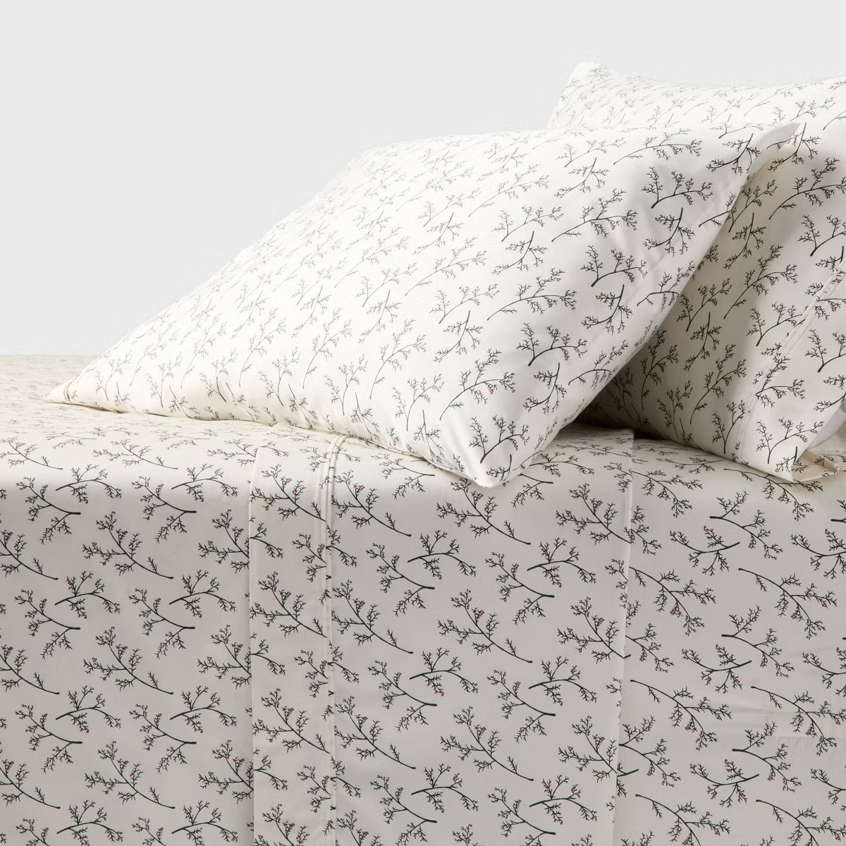 Queen 400 Thread Count Christmas Holiday Performance Sheet Set Red Plaid - Threshold™ | Target