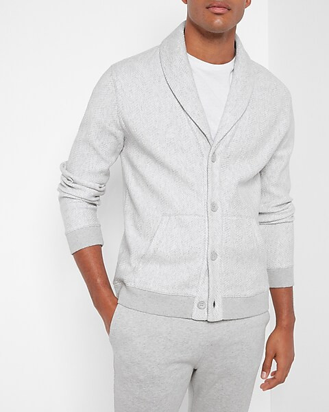 Herringbone Cardigan Sweatshirt | Express