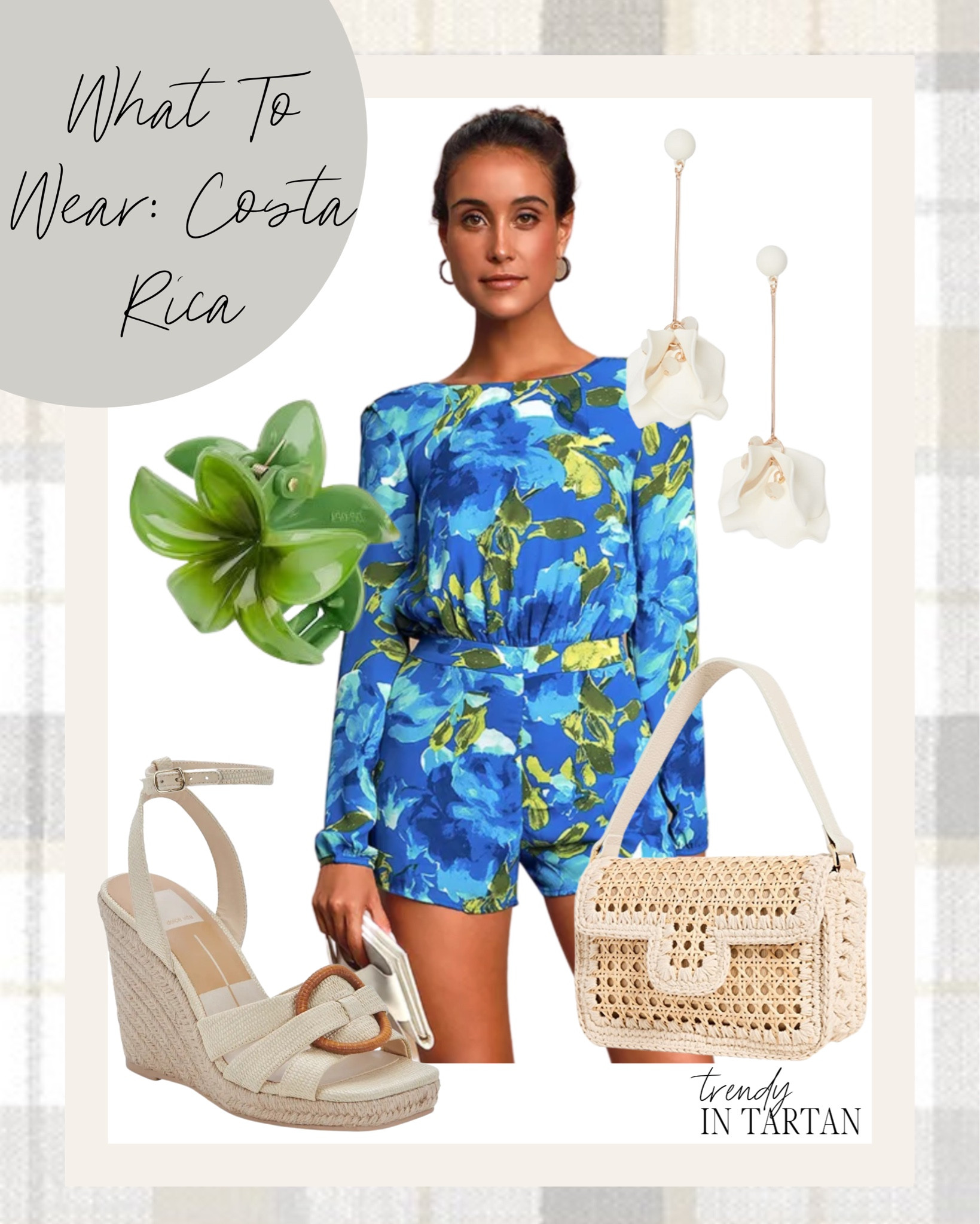 What to wear to Costa Rica!

Romper, claw clip, dangle earrings, wedge, sandals, straw purse  

#LTKfit #LTKstyletip #LTKSeasonal